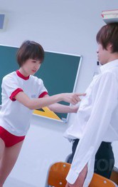 School Fingering Porn - Akina Hara Asian gets cum in mouth after is fucked all over again
