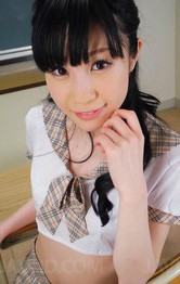 Asian Schoolgirl Anal - Mizutama Remon Asian in uniform licks and sucks boner at school