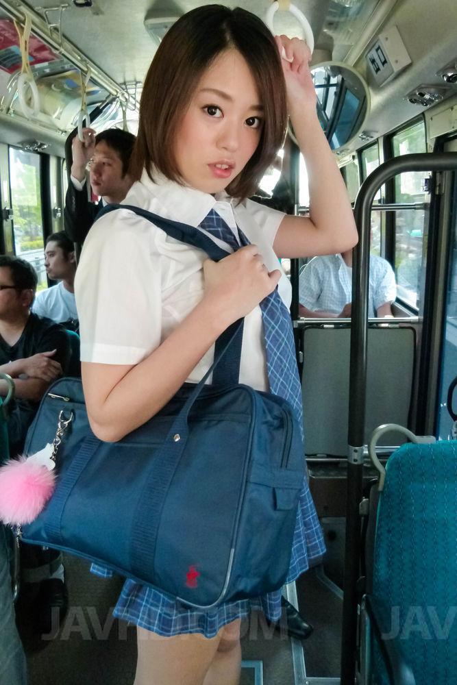 Japanese Schoolgirl Bus Porn - Watch porn pictures from video Yuna Satsuki Asian has firm ...